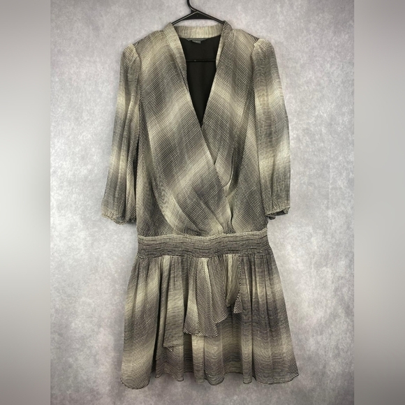 A/X Armani Exchange Black and White Fit and Flare Mini Dress Size 10 - Picture 1 of 9